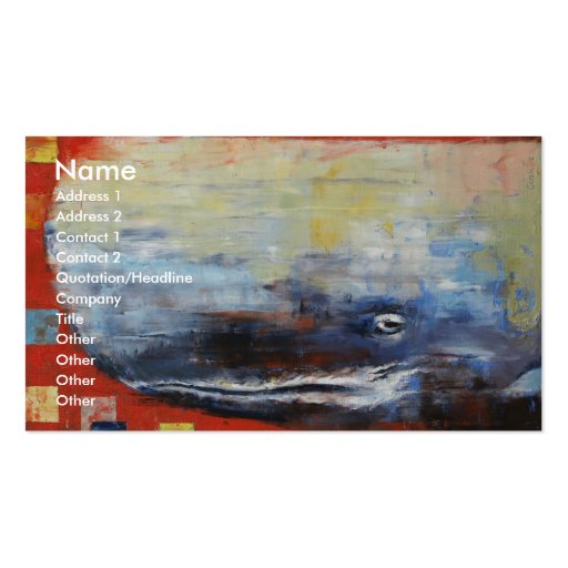 Moby Dick Business Card Templates (front side)