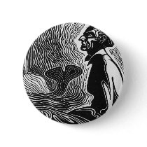 Moby Dick Captain Ahab Pinback Button