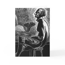 Moby Dick Captain Ahab Greeting Card