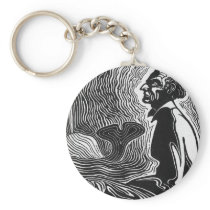 Moby Dick Captain Ahab Keychain