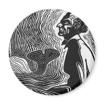Moby Dick Captain Ahab Fridge Magnets