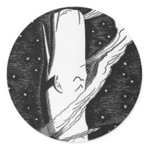 Moby Dick Rising Round Sticker