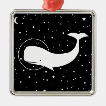 MOBY IN SPACE CHRISTMAS ORNAMENTS