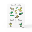 Moby's Love Animals, Don't Eat Them Card by PETA Moby's Love Animals, Don't Eat Them Card