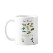 Moby's Love Animals, Don't Eat Them Mug mugs
