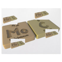 Moc as Mo Molybdenum and C Carbon Letterhead Design