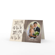 Mocha and Ivory Photo Thank You Card