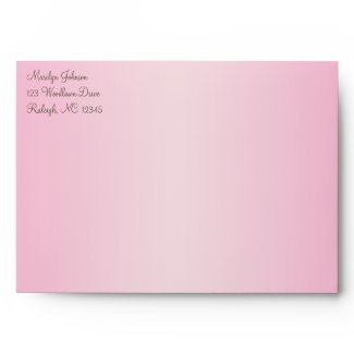 Mocha and Pink Return Address Envelope for 5
