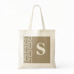 Mocha and White Plaque Design Bag