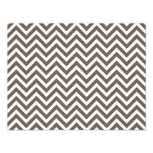 Mocha Brown Simple Chevron Thank You Note Cards