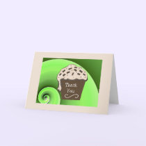 Mocha Cupcake Thank You cards