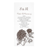 mocha ,dahlia Wedding program Rack Card Design