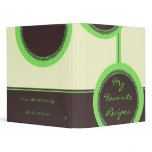 Mocha Lime Circles Recipe Book binders