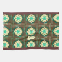 Mocha Mint Cream Pie monogram kitchen towels