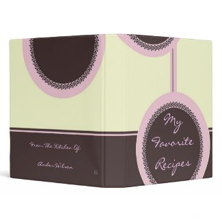 Mocha Petal Circles Recipe Book binder