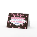 Mocha Pink Las Vegas Save the Date Card