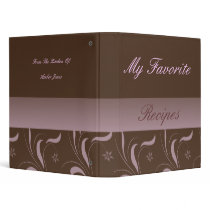 Mocha Pink Recipe Book Vinyl Binders