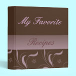 Mocha Pink Recipe Book binders