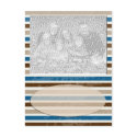 mocha stripe postcards