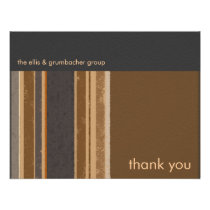 Mocha Stripes Business Thank You invitations