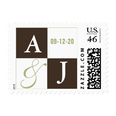 Mocha Wedding Stamps by blessedwedding