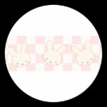 Mochi Bunnies Checkers Sticker stickers