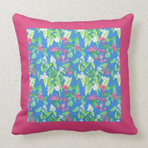 Mock Orange and Weigelia Pillow or Cushion