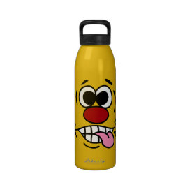 Mocking Face: Ha Ha I just quit my job Water Bottle