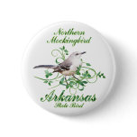 Mockingbird Arkansas State Bird Buttons