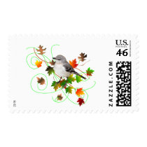 Mockingbird & Fall Leaves stamps