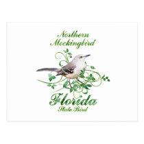 Mockingbird Florida State Bird postcards