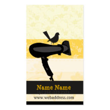 Mockingbird Hair Dryer Salon Hairstylist Business Card Templates