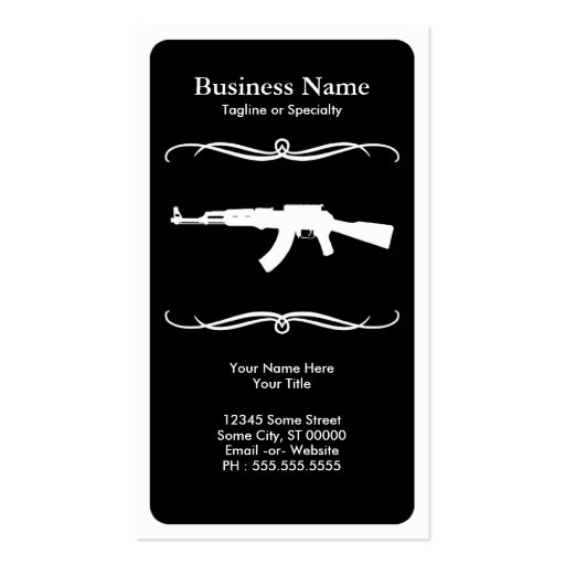 mod ak47 business card template (front side)