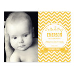 Mod Baby Birth Announcement - Sunshine postcards