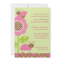 Mod Baby Bugs Birthday Invitation
