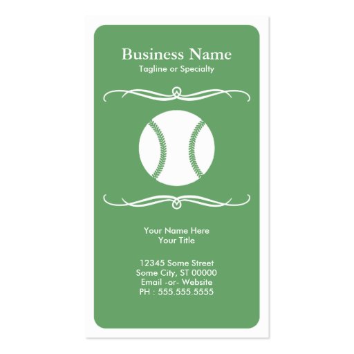 mod baseball business cards