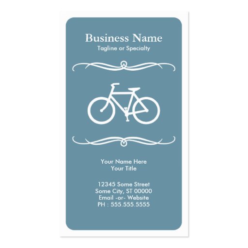 mod bicycle business card templates (front side)