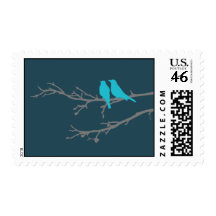 mod birds postage stamp