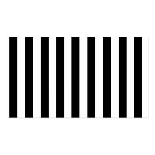 Mod Black and White Stripes Pattern Business Card (front side)