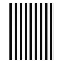 Mod Black and White Stripes Pattern Custom Announcements