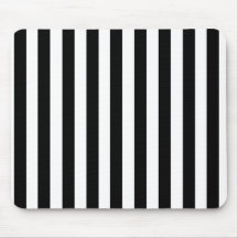 Mod Black and White Stripes Pattern Mousepads