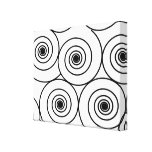 Mod Black & White Swirly Whirls canvas prints