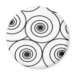 Mod Black & White Swirly Whirls magnets