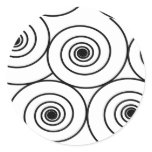 Mod Black & White Swirly Whirls stickers