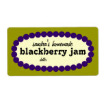 Mod Blackberry Jam Home Canning Jar Label