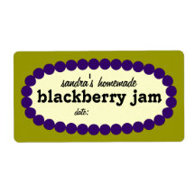 Mod Blackberry Jam Home Canning Jar Label
