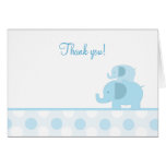 Mod Blue Elephants Thank you Card