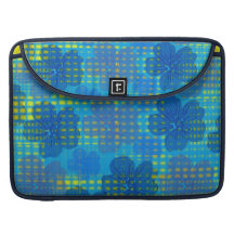 Mod Blue Floral Rickshaw MacBook Pro Flap Sleeve Sleeves For MacBook Pro