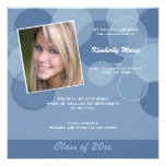 Mod Blue Photo Graduation Announcement