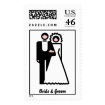 Mod Bride & Groom Postage Stamp by frugalbride Mod Bride & Groom Postage Stamp
